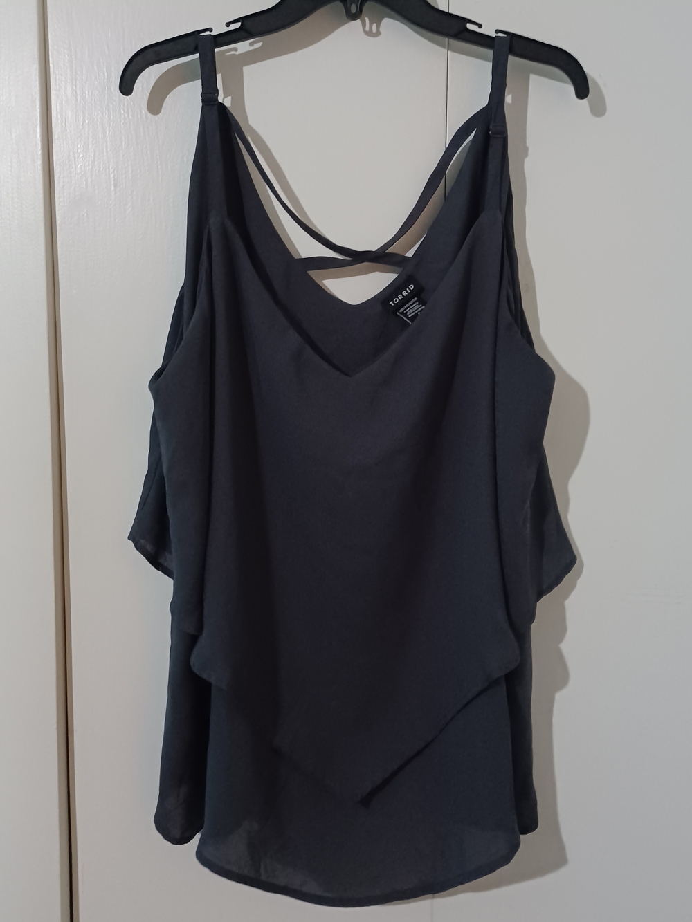Torrid Gray Layered Chiffon Cami